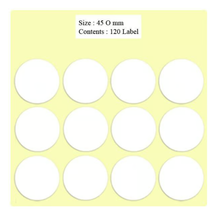 Modern Price Self Label Round Size 45mm PK 120pcs