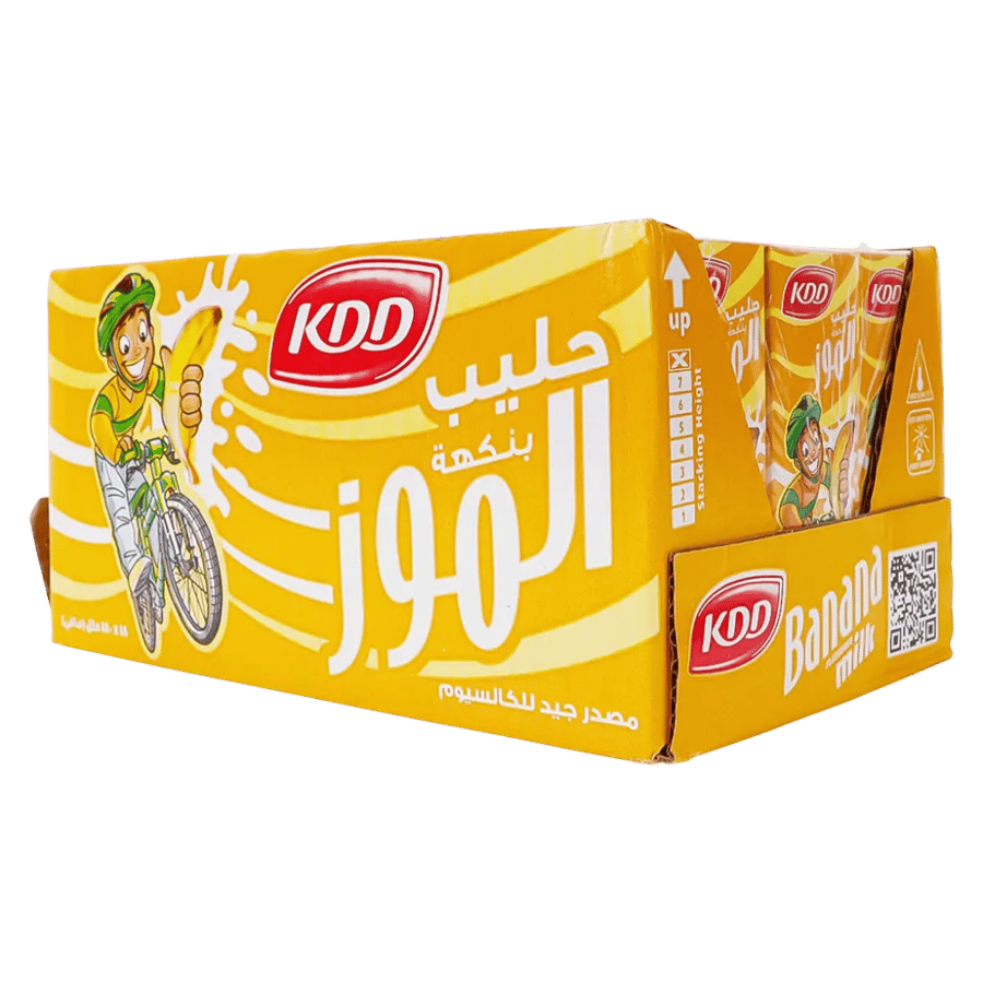 كي دي دي حليب بالموز ١٨٠مل ١٨حبة