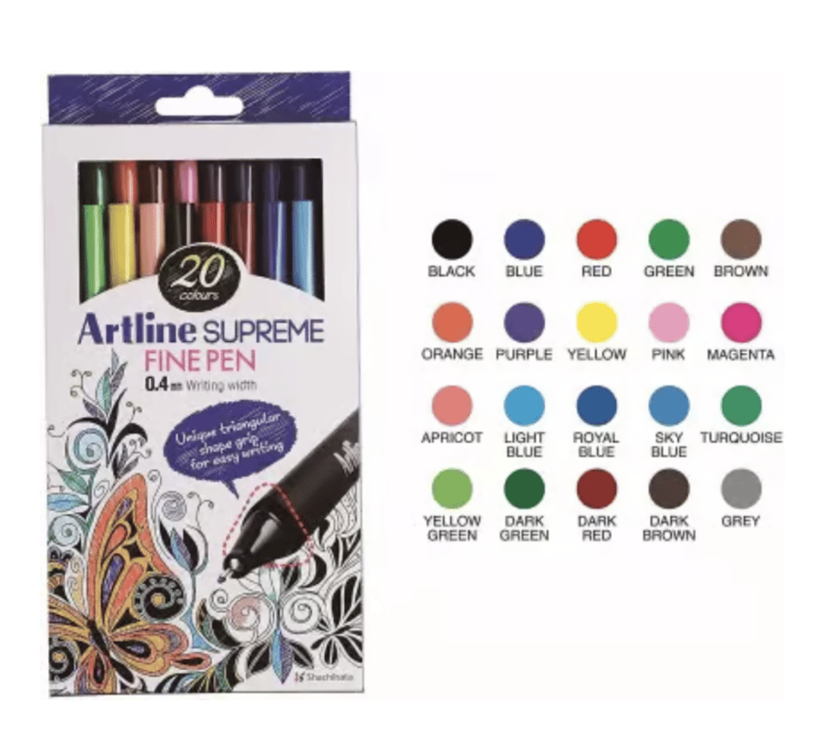 Artline Supreme Colored Pens PK 20pcs