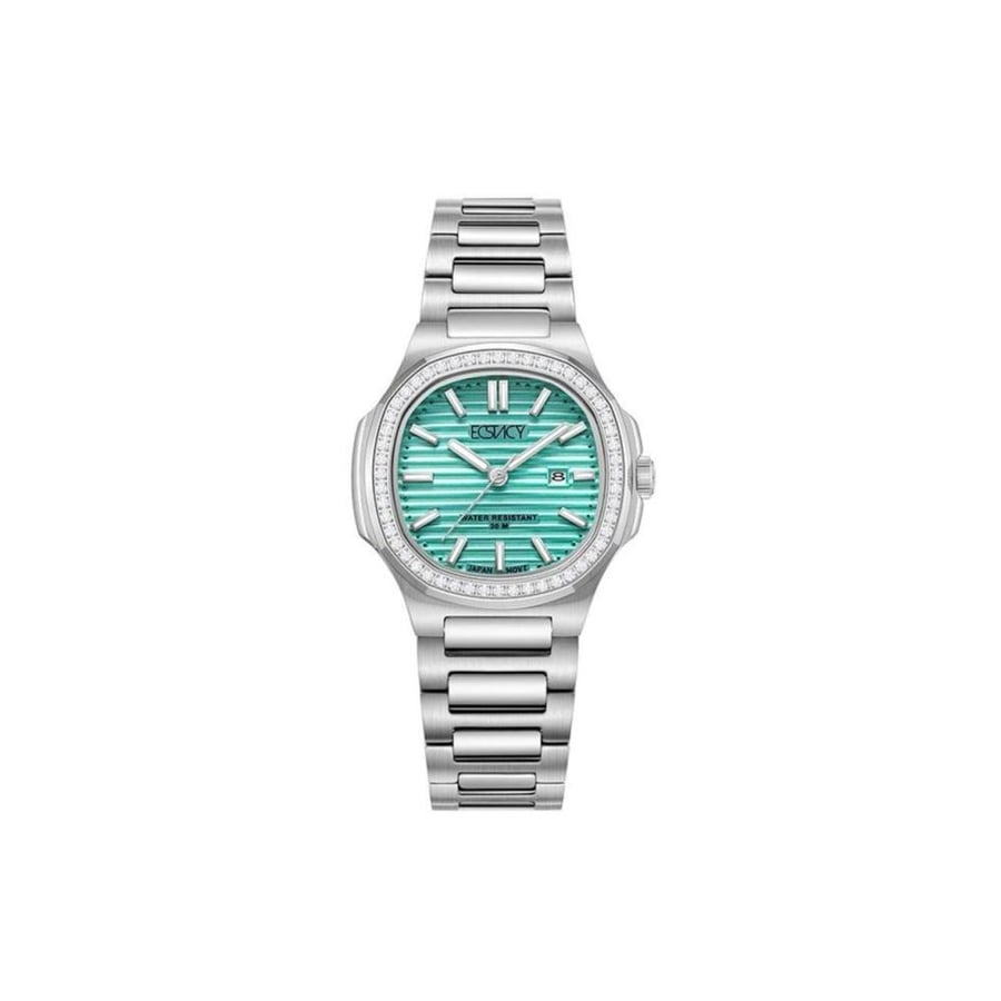 ساعة إكستاسي التناظرية بقرص أزرق فاتح للنساء|ECSTACY Women's Analog Light Blue Dial Watch
