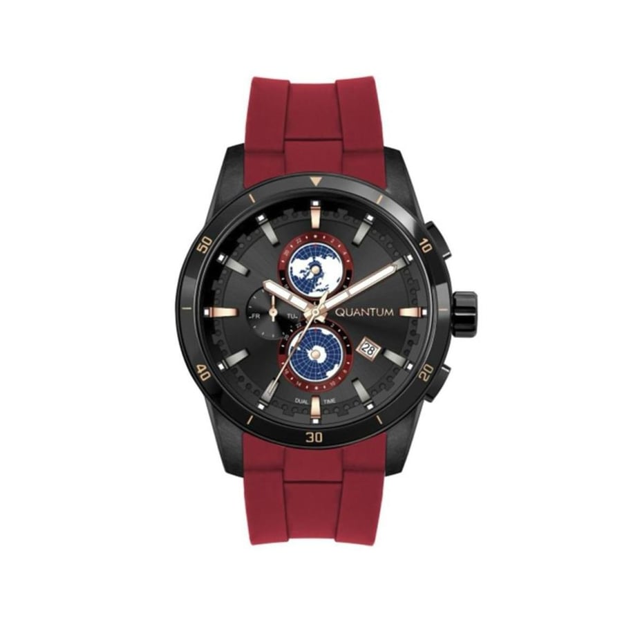 ساعة كوانتوم للرجال بقرص أسود|Quantum Men's Black Dial Watch