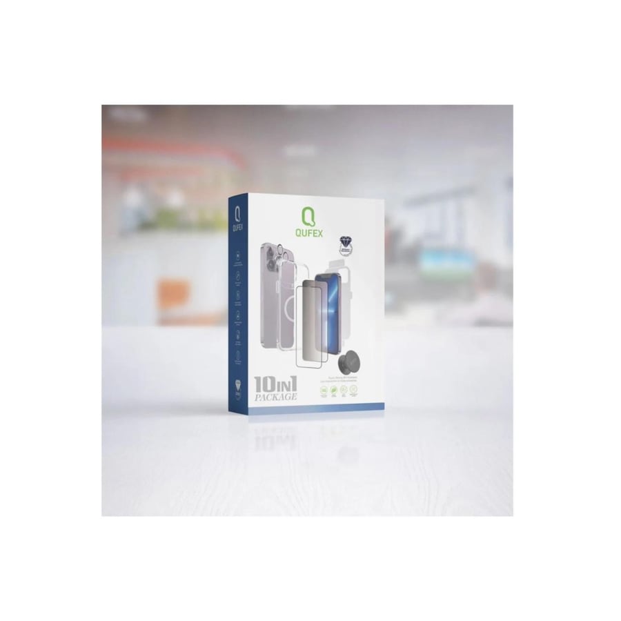 بكج الحماية المتكامل لأيفون 14 و 14 بروماكس  PACKAGE 10INI IPH14 AND IPH14 PROMAX | QUFEX