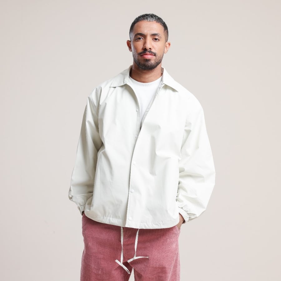 قميص رجالي سادة بأكمام طويلة - لون أبيض | men's formal long-sleeved shirt