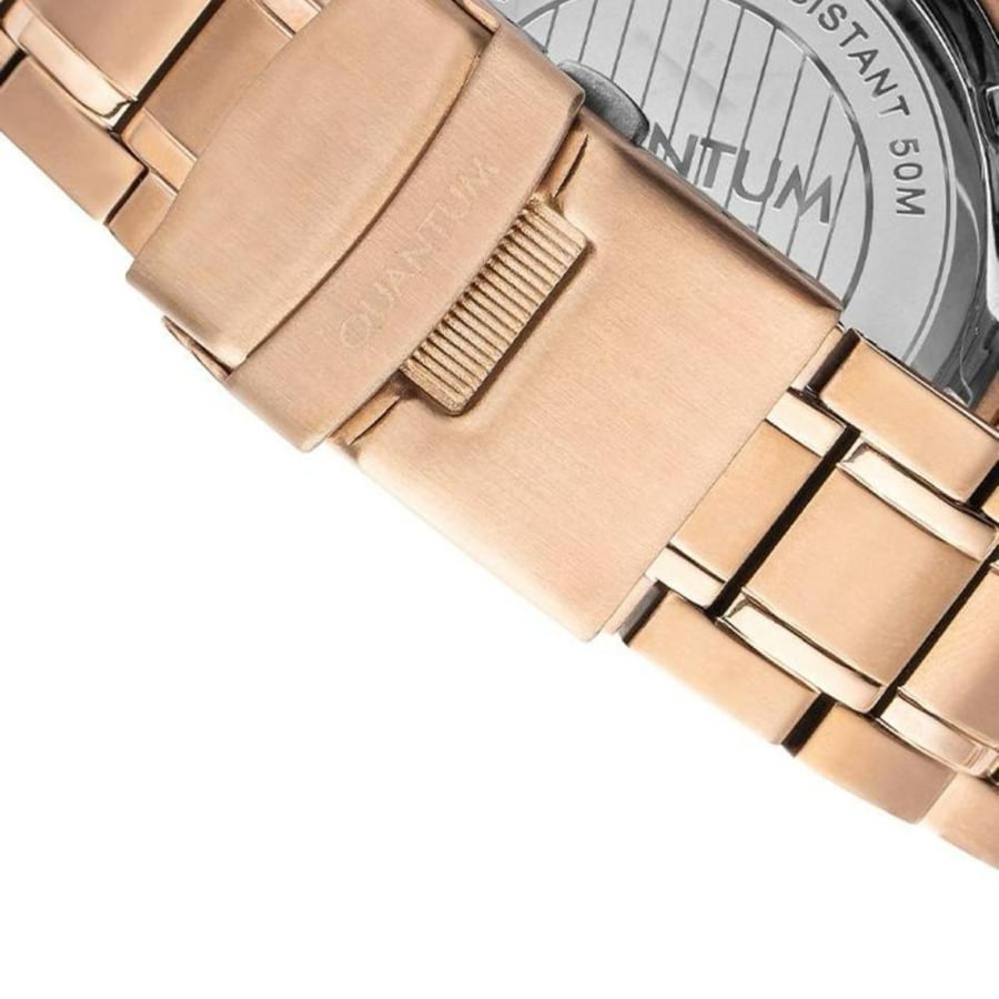 ساعة كوانتوم كرونوغراف للرجال بقرص معدني|QUANTUM Men's Chronograph Gun Metal Dial Watch