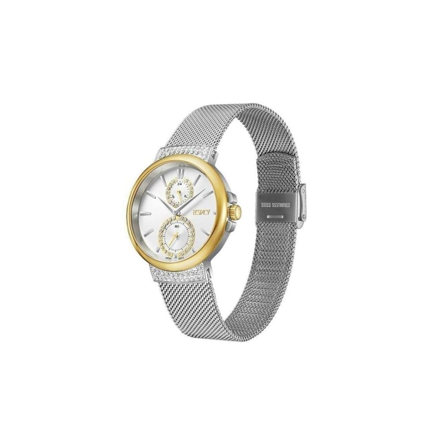 ساعة إكستاسي صن راي بقرص فضي للنساء|ECSTACY Women's Silver Sunray Dial Watch