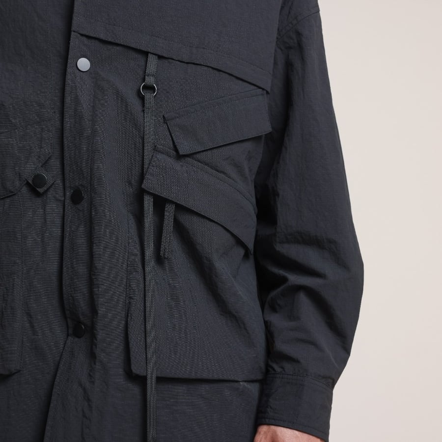 قميص رجالي سادة بأكمام طويلة - لون أسود | men's formal long-sleeved shirt
