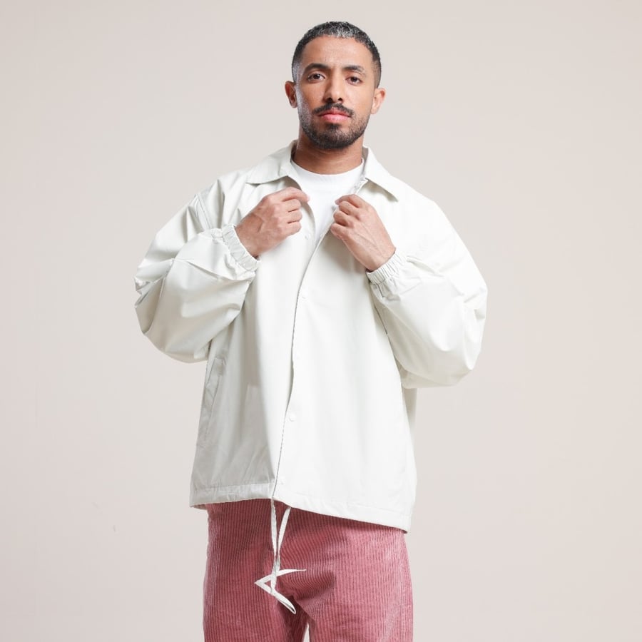 قميص رجالي سادة بأكمام طويلة - لون أبيض | men's formal long-sleeved shirt