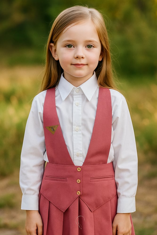 Pink apron, carrier, Kelsey pocket