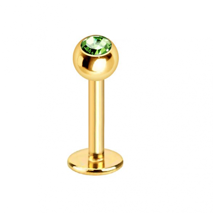 Green Gem Labret - 16GA