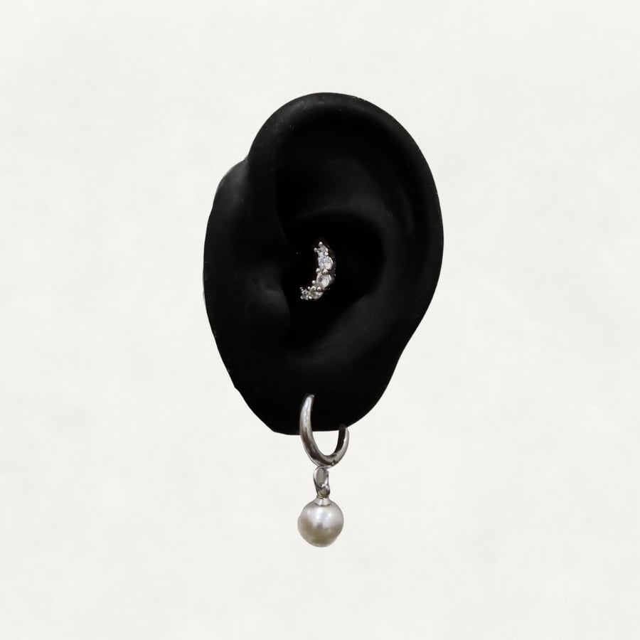 Pearl Hoop Earrings