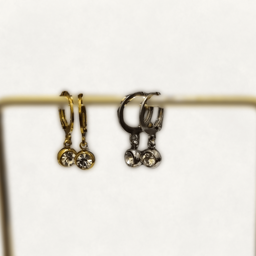 Gem Hoops - Pair