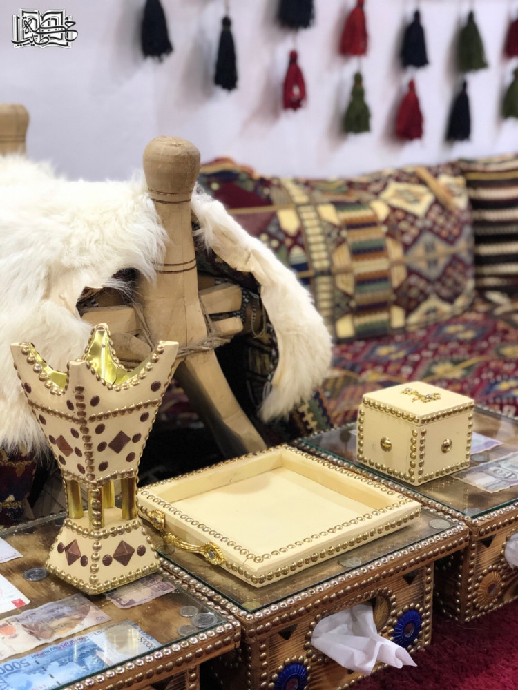 طقم مبخرة حائلية سيف ونخلة ابيض