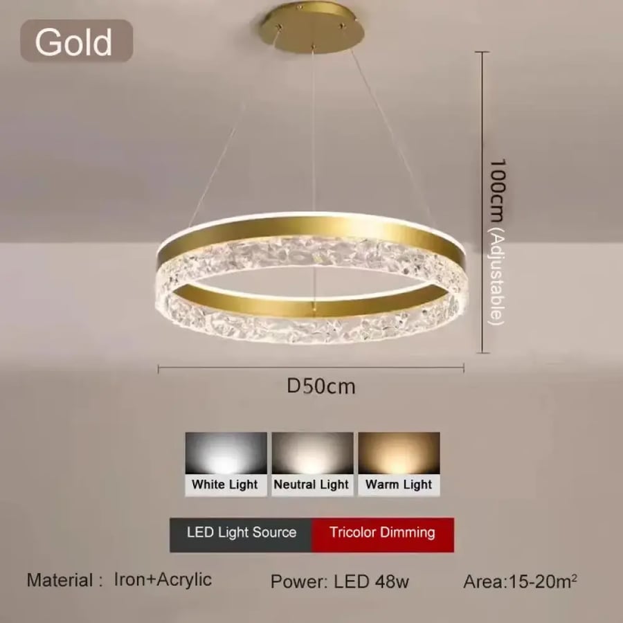 إضاءة سقف حلقة LED حديثة