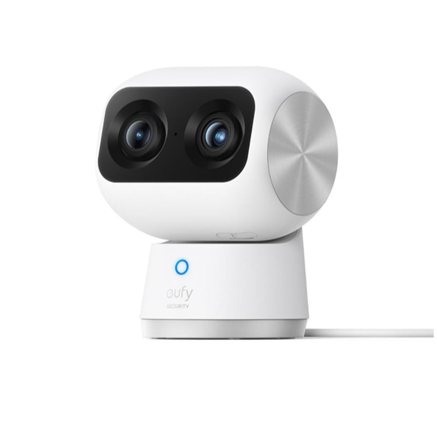 كاميرا eufy S350 داخلية 4K مزدوجة – تكبير 8X بزاوية 360° مع ذكاء اصطناعي