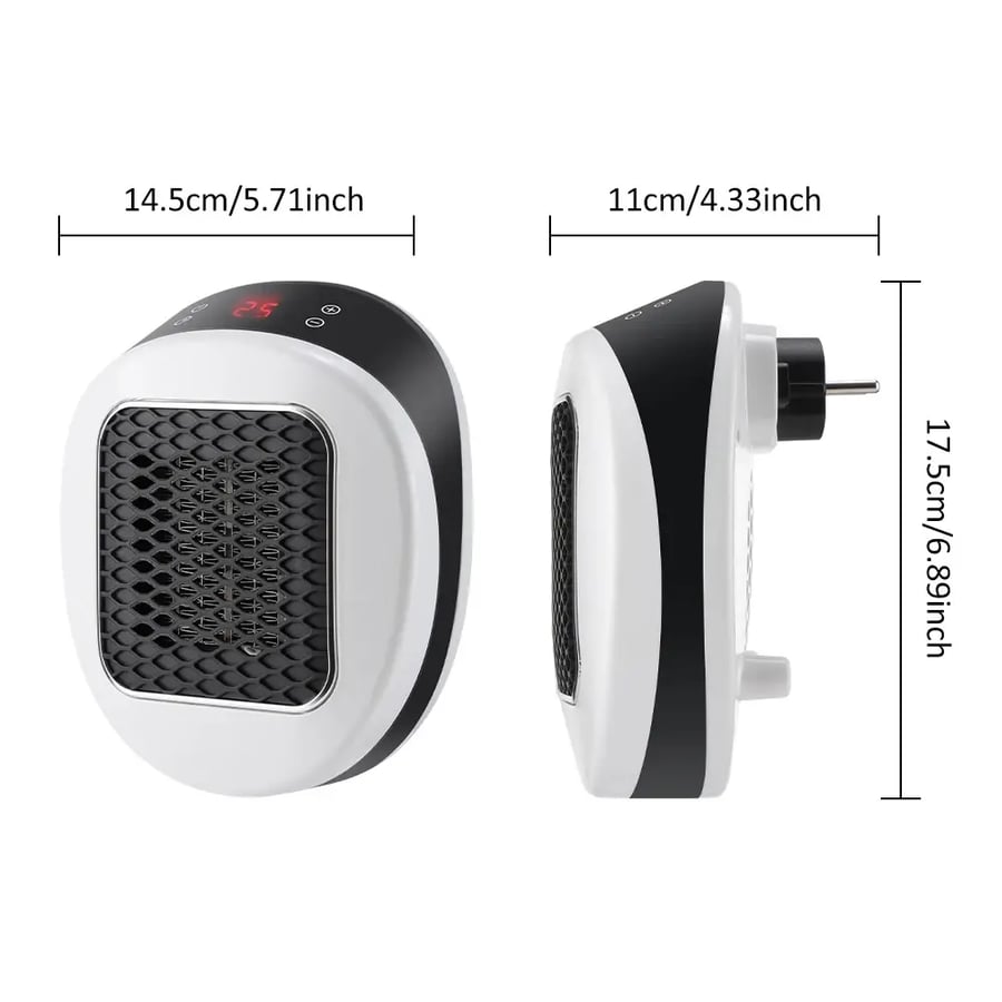 سخان كهربائي محمول 600W مع تحكم عن بعد