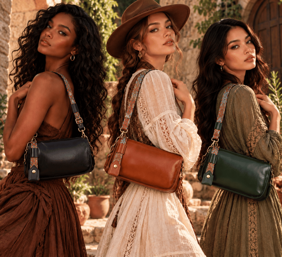 Women's handbag, made of genuine leather, practical and elegant design, suitable for everyday use, military green color