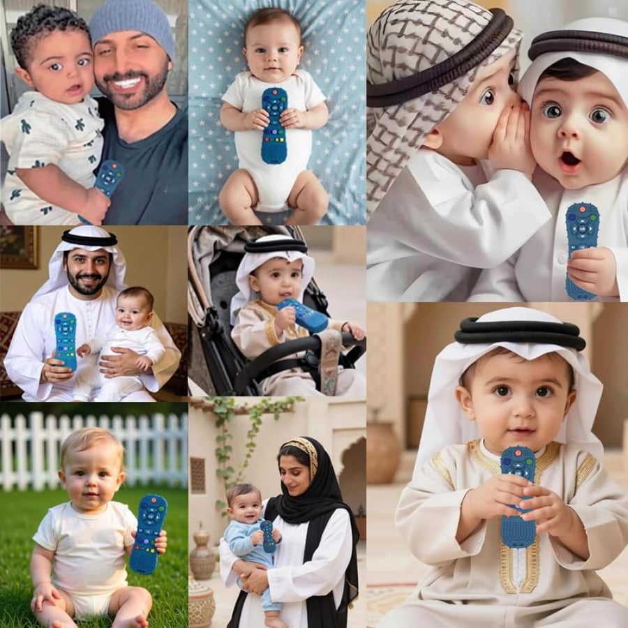 Baby Teether Toy Chew Toy for Babies 0-3-6-12-24 Months TV Remote Control Shape Teething Relief