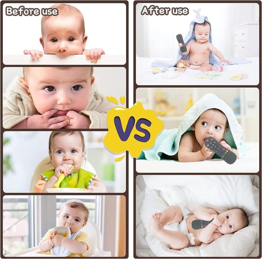 Baby Teether Toy Chew Toy for Babies 0-3-6-12-24 Months TV Remote Control Shape Teething Relief
