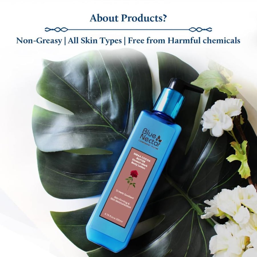 لوشن Blue Nectar بزبدة الكاكاو لعلامات التمدد – 200 مل
