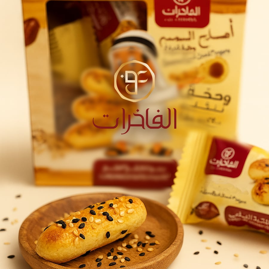 Sesame fingers and black seed filled with dates