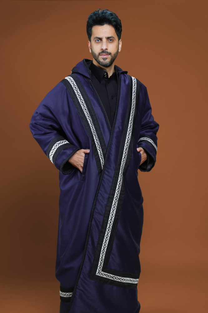 فروه رجاليه شتوية - فروة خزامى لون كحلي