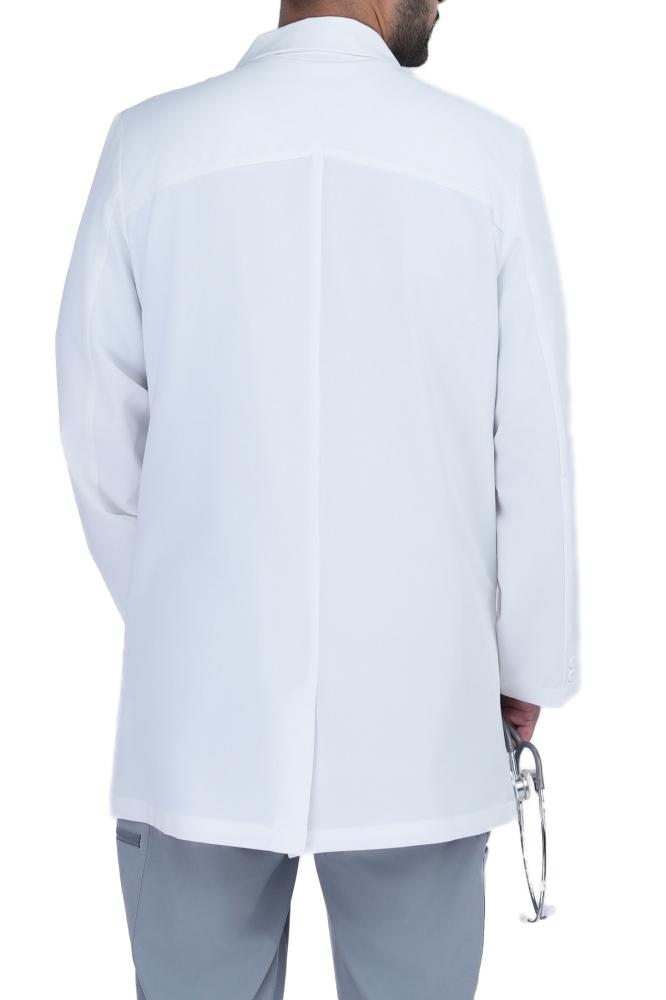 Men's Modern White Labcoat - (Off-white color - Lightweight fabric)