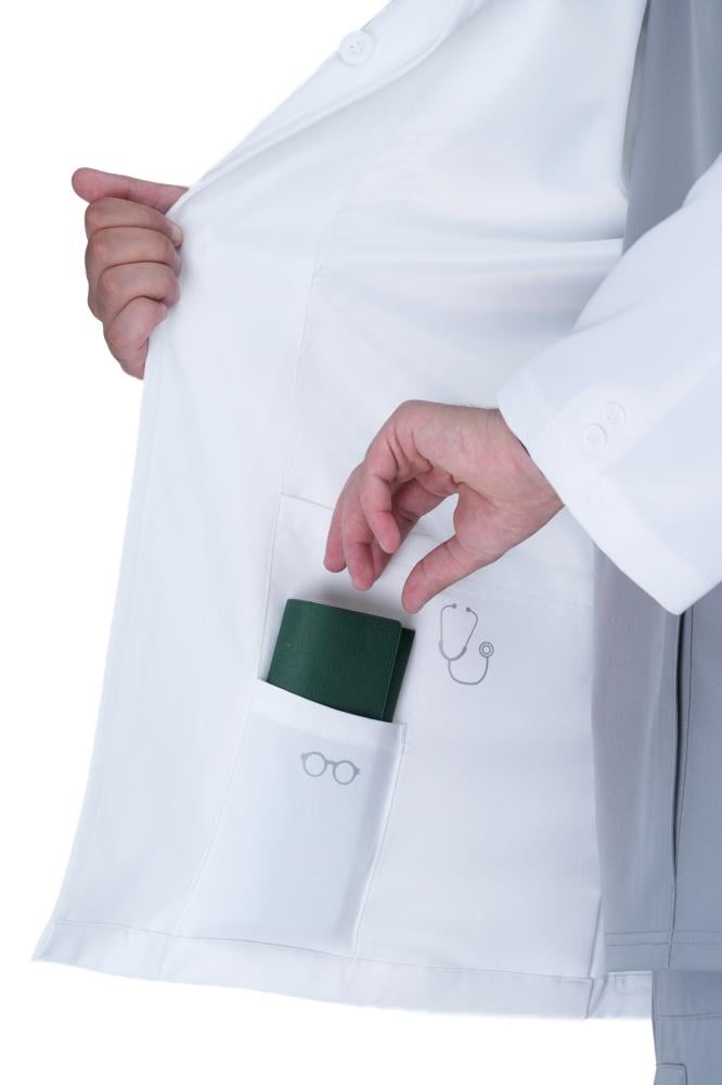 Men's Modern White Labcoat - (Off-white color - Lightweight fabric)