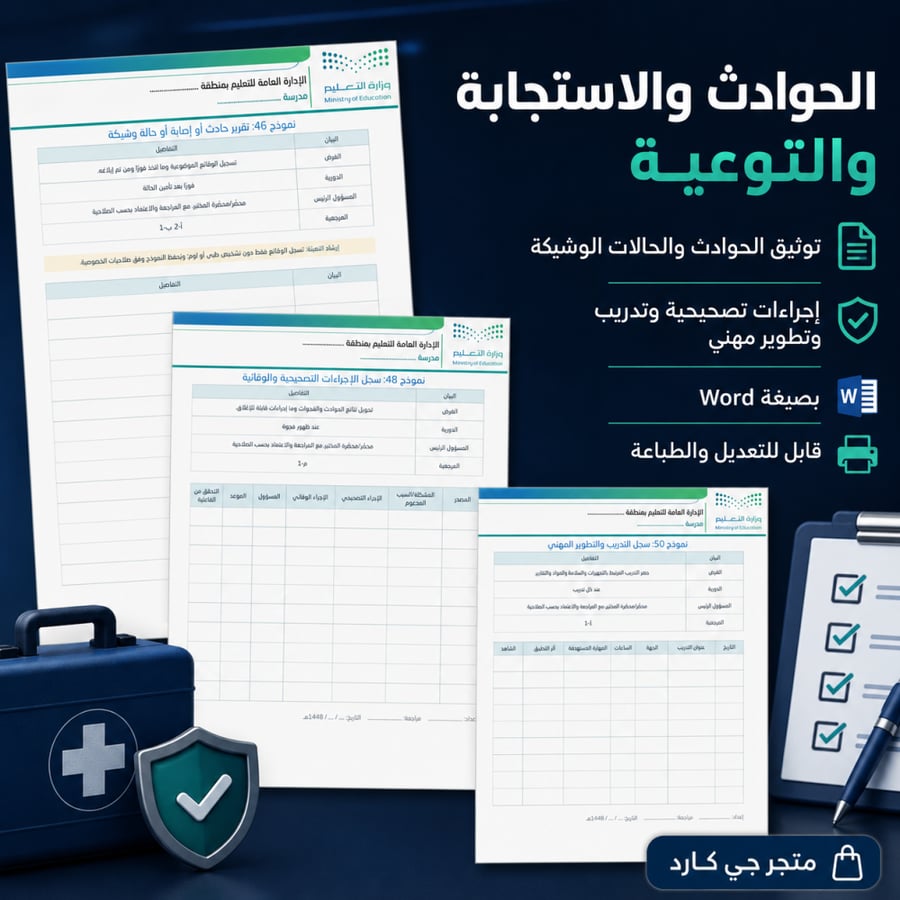 سجل محضّر المختبر المدرسي الشامل 1448هـ | 61 نموذج Word قابل للتعديل