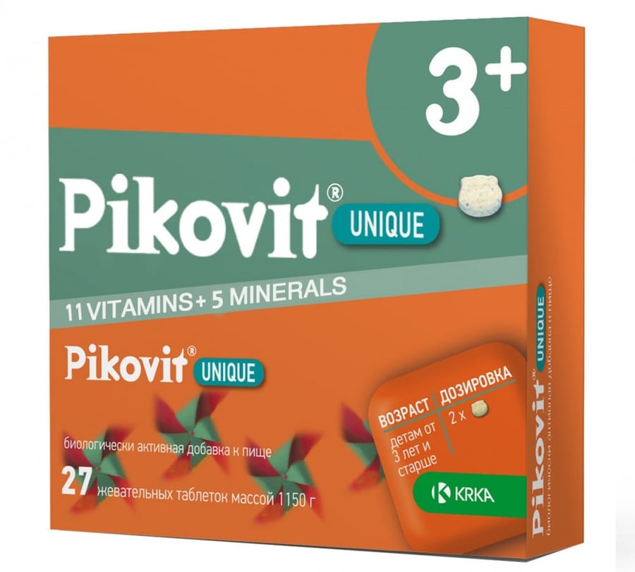 بيكوفيت يونيك مكمل غذائي  اقراص مضغ فيتامينات ومعادن 27 قرص PIKOVIT UNIQUE