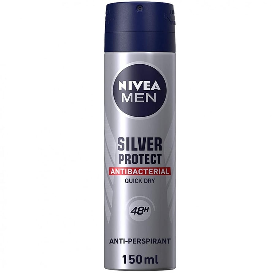 نيفيا مان بخاخ مزيل عرق سيلفر بروتيكت مضاد التعرق للرجال  150 مل NIVEA ANTI PERSPIRANT SILVER PROTECT ANTIBACTERIAL
