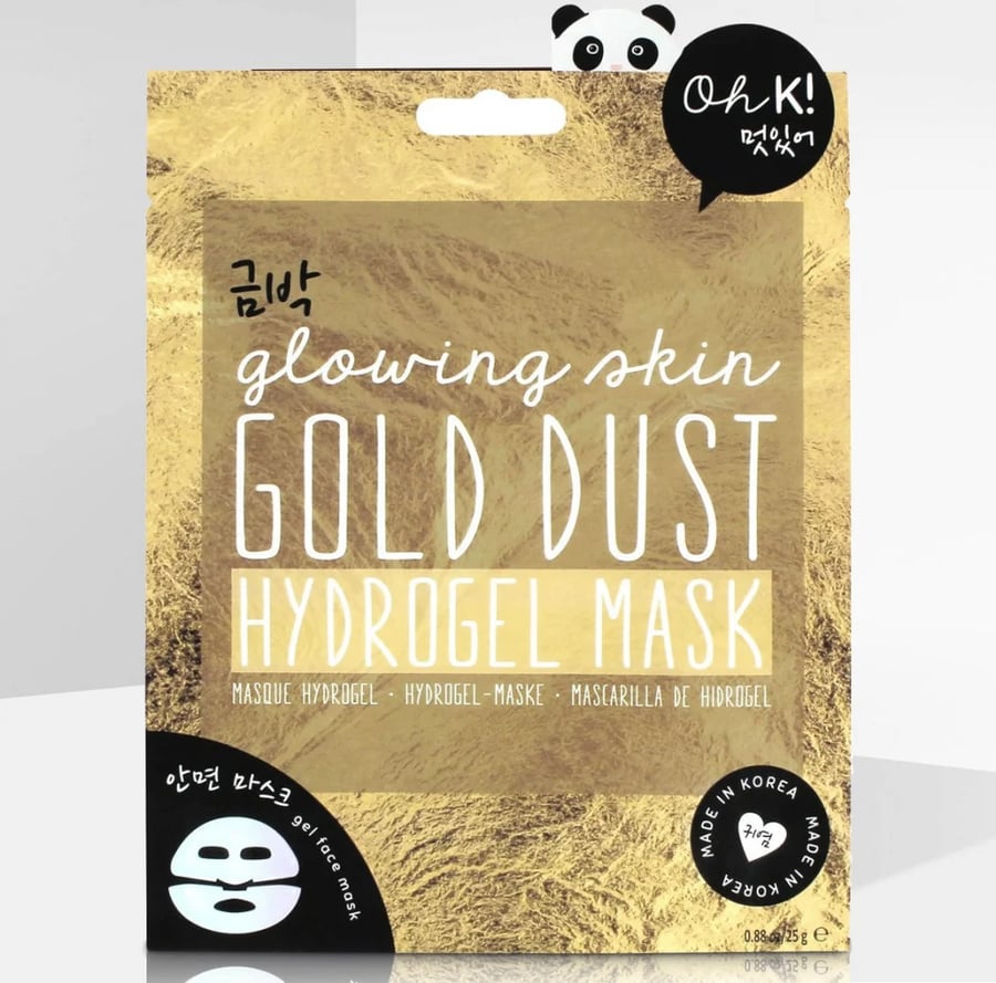 قناع الوجه oh k غني بخلاصة الذهب لبشرة مشرقة وصحية OH K GLOWING SKIN GOLD DUST HYDROGEL MASK MASK