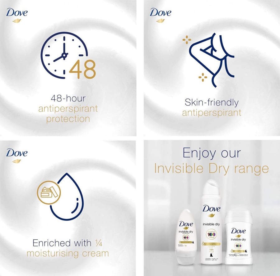 دوف الاصلي مزيل عرق مع 1/4 كريم مرطب 40 جرام DOVE ORIGINAL Anti-perspirant 1/4 MOISTURISING CREAM