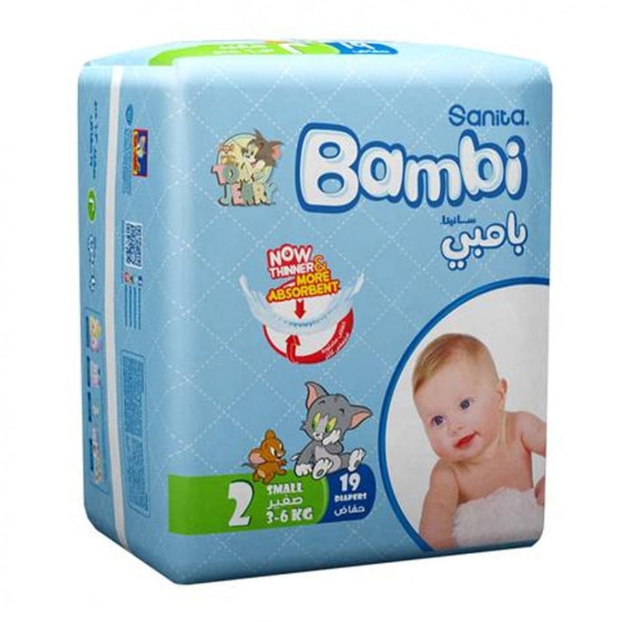 سانيتا بامبي  حفايض أطفال 2   19حفاض