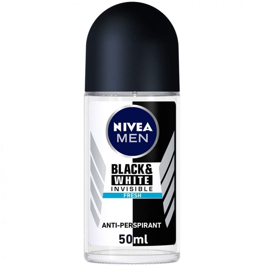 نيفيا مان بلاك اند وايت فريش مزيل عرق  50 مل NIVEA ANTI PERSPIRANT BLACK & WHITE INVISIBLE FRESH