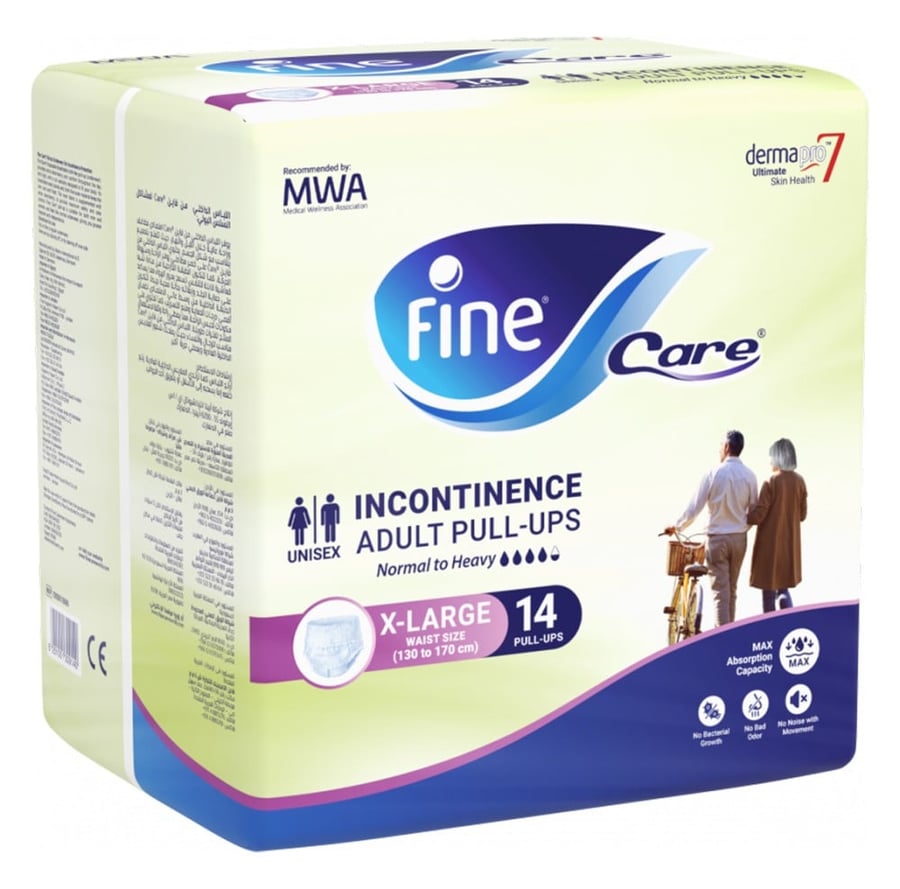 حفايض فاين كير fine care للبالغلين 14 حبة - XL - صيدلية غيداء الطبية