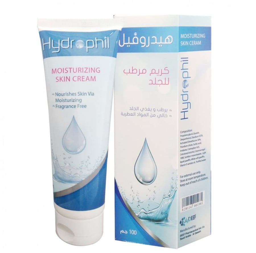 هيدروفيل كريم مرطب ومغذي للجلد 100 مل HYDROPHIL MOISTURIZING SKIN CREAM