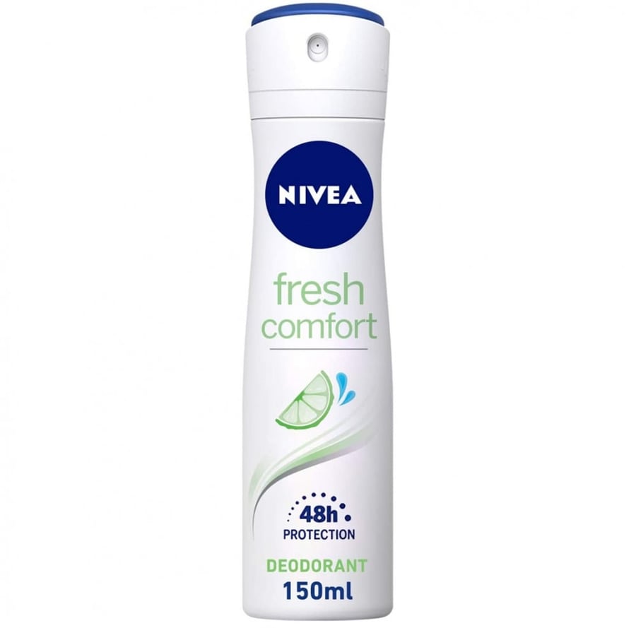 نيفيا بخاخ مضاد التعرق انتعاش فريش كمفورت برائحة البرغموت والياسمين 150 مل NIVEA ANTI PERSPIRANT DRY COMFORT DEODORANT