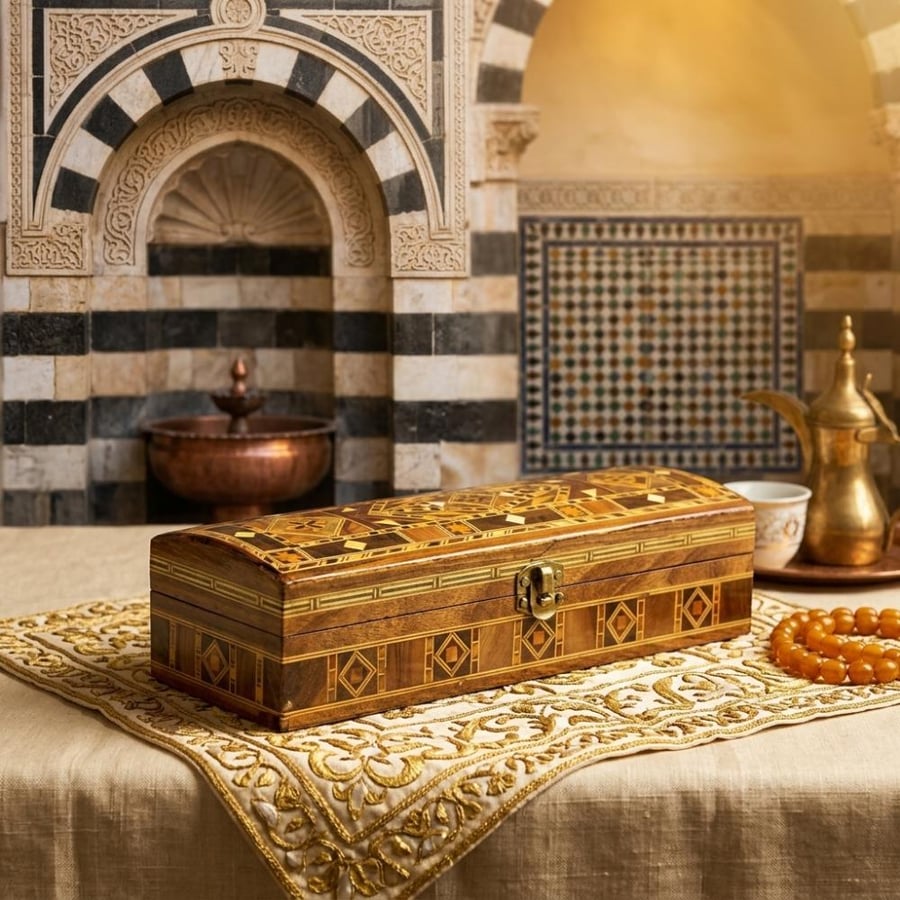 صندوق موزاييك سوري 21×8×5 سم