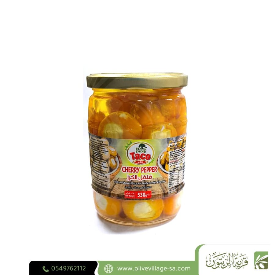 جذور تاكو فلفل كرزي اصفر محشي بالجبن 530 غ