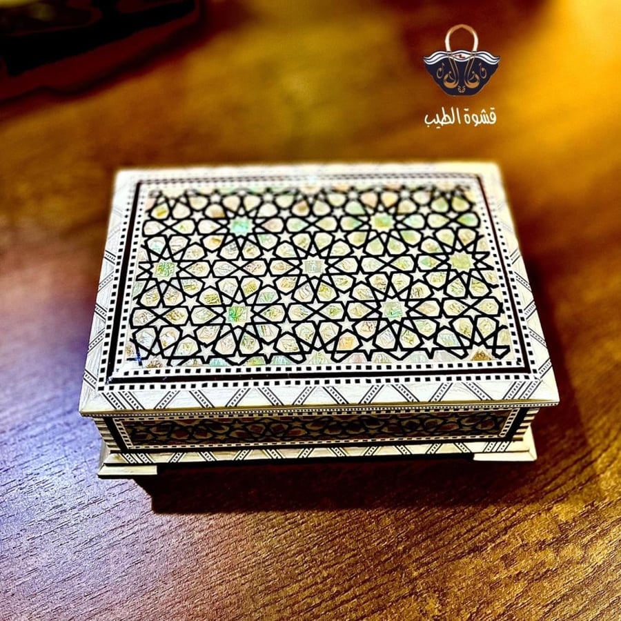 علب للبخور صندوق صدف نادر - قشوة الطيب