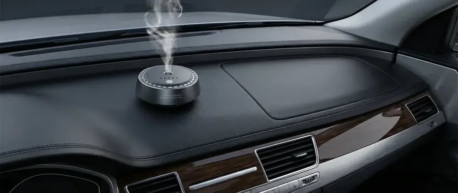 بوكس تعطير السيارة الذكي جهاز تعطير وعطر مائي مجانا  - Smart Car Diffuser Set with 1 Aqua Perfume