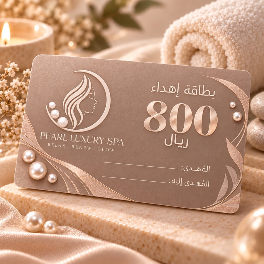 بطاقة إهداء بقيمة 800 ريال