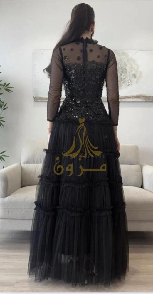 فستان سهره فخم اكمام شفافه