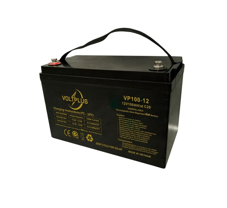 بطارية فيتنامي جل 100 امبير 12 فولت عريض ضمان سنه 100Ah 12V GEL Deep C