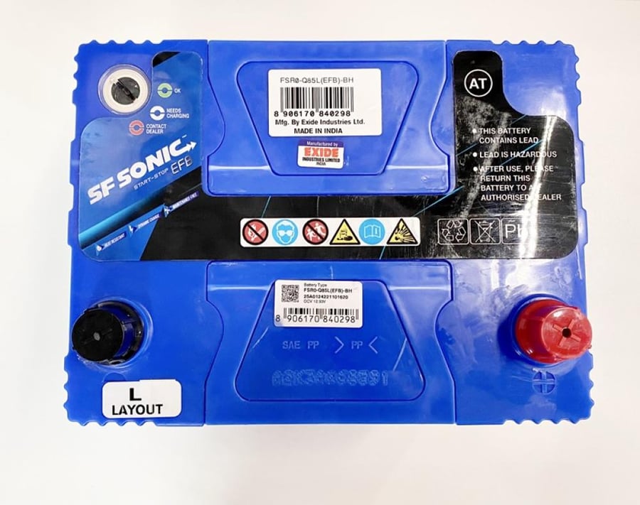 بطارية اس اف سونيك 70 أمبير EFB توقف تشغيل ضمان 18 شهر هندي SF SONIC E