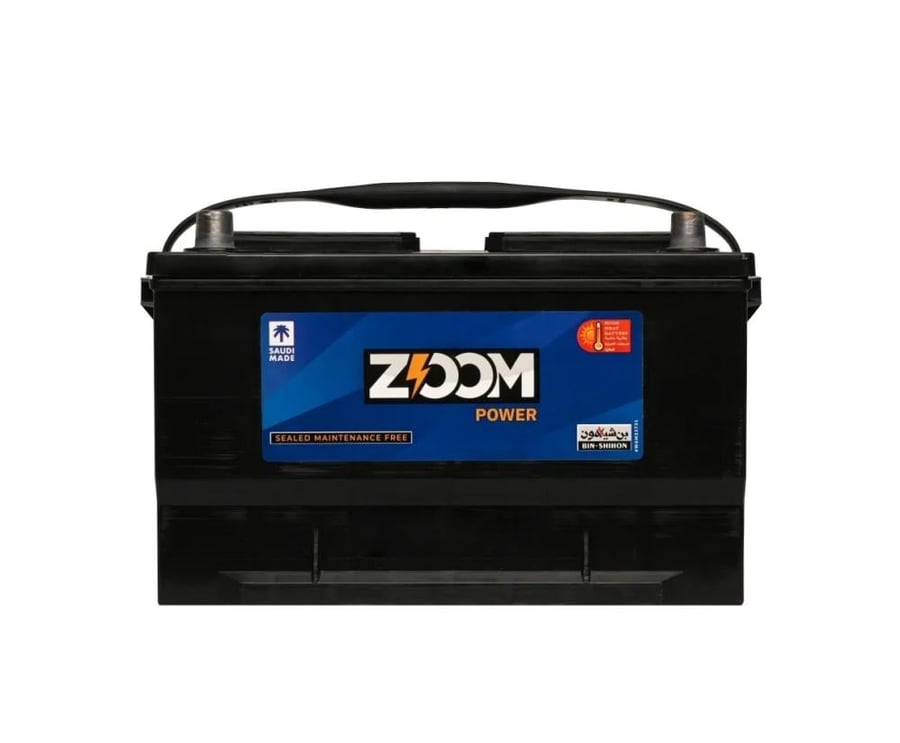 بطارية زووم 75 امبير سعودي لسيارات الفورد ضمان سنة ZOOM 75 Ah 12V MF65