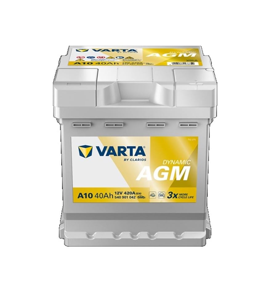 بطارية AGM فارتا الماني 40 امبير ضمان سنتين VARTA AGM 40 Ah CCA 420