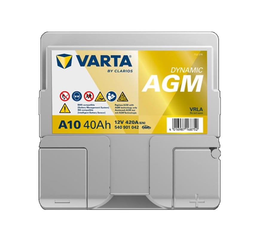 بطارية AGM فارتا الماني 40 امبير ضمان سنتين VARTA AGM 40 Ah CCA 420