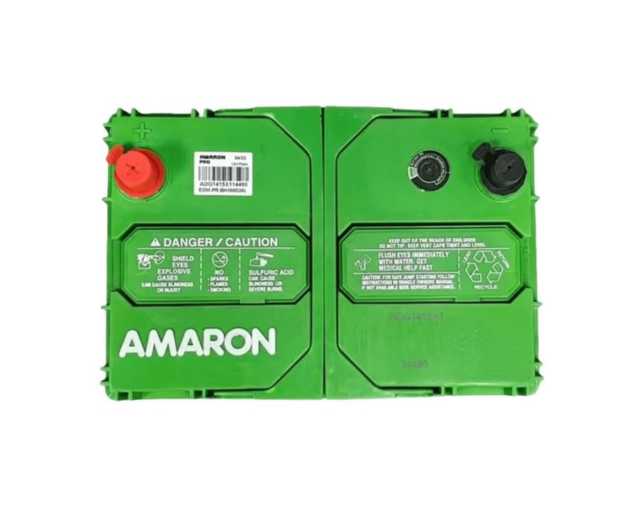 بطارية امارون 70 أمبير ضمان سنة هندي AMARON MF100D26L 70Ah 12V CCA 620