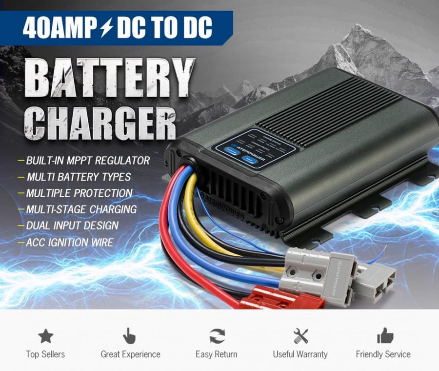 شاحن البطارية الإضافية 40 أمبير ATEMPOWER لشحن منتظم وذكي لأداء أفضل